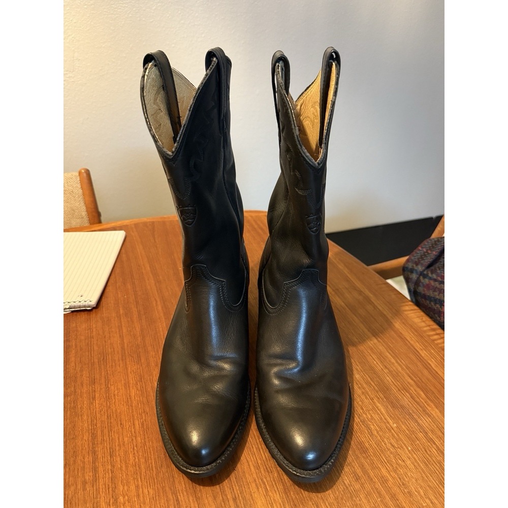 Ariat Men 34770 Western Cowboy Boot Black Leather Size 10 EE Wide Almond Toe